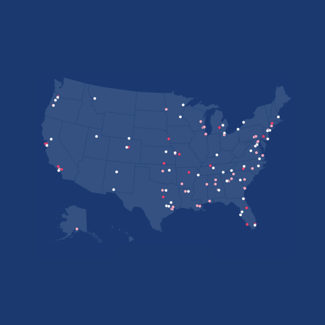 Map of gunfire on school grounds